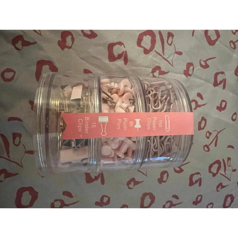 pink office supplies